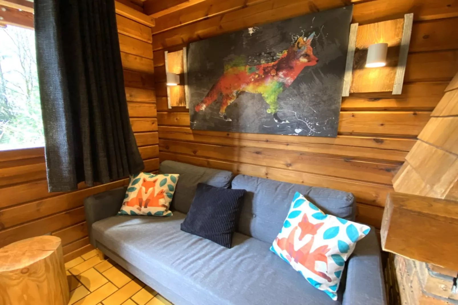 LE RENARD  Chalet en bois au calme-Living room