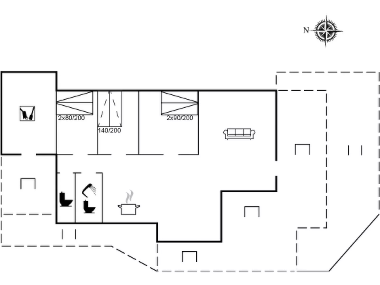 "Troels" - 750m from the sea-Inside
