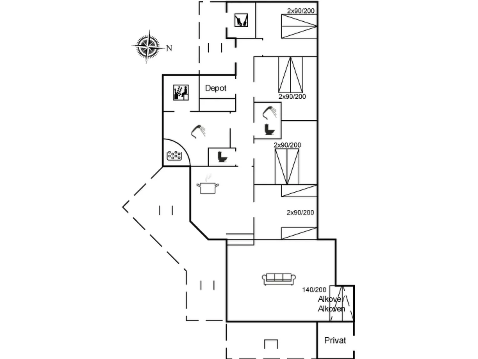 "Sylvia" - 700m from the sea-Inside