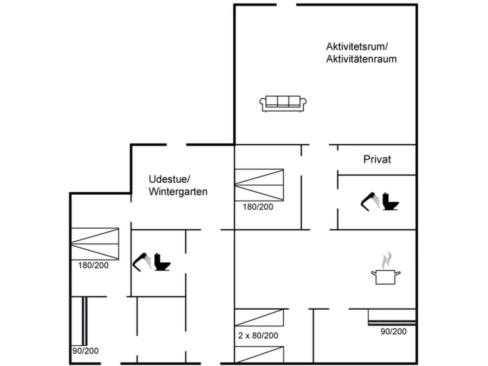 "Ingward" - 750m from the sea-Inside