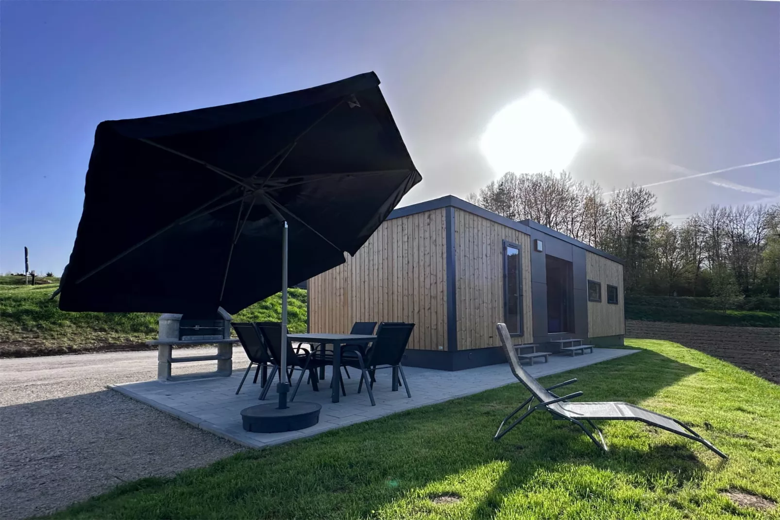 FERIENDORF SEEBLICK - Tiny Chalet am Eixendorfer See-Exterior summer
