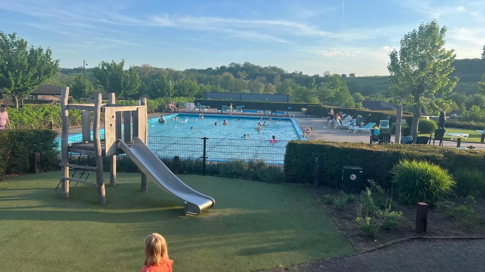Zicht op Valkenburg-Schwimmbad