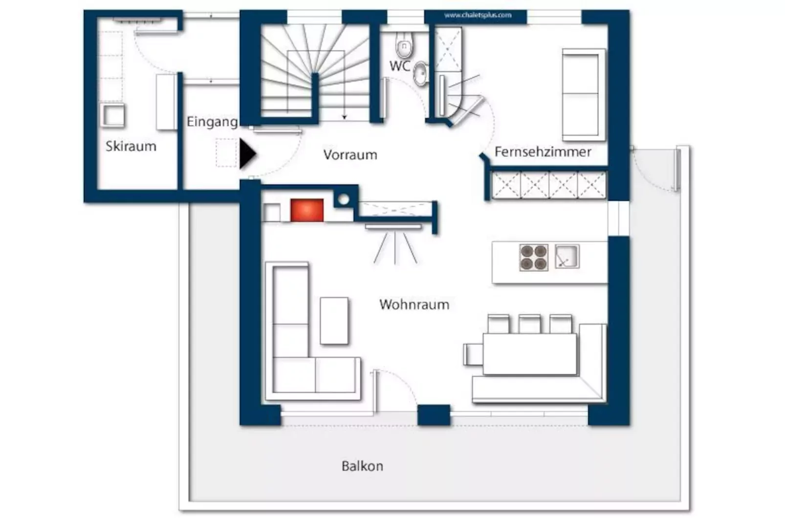 Nationalpark Chalet Keeseck-Floor plan