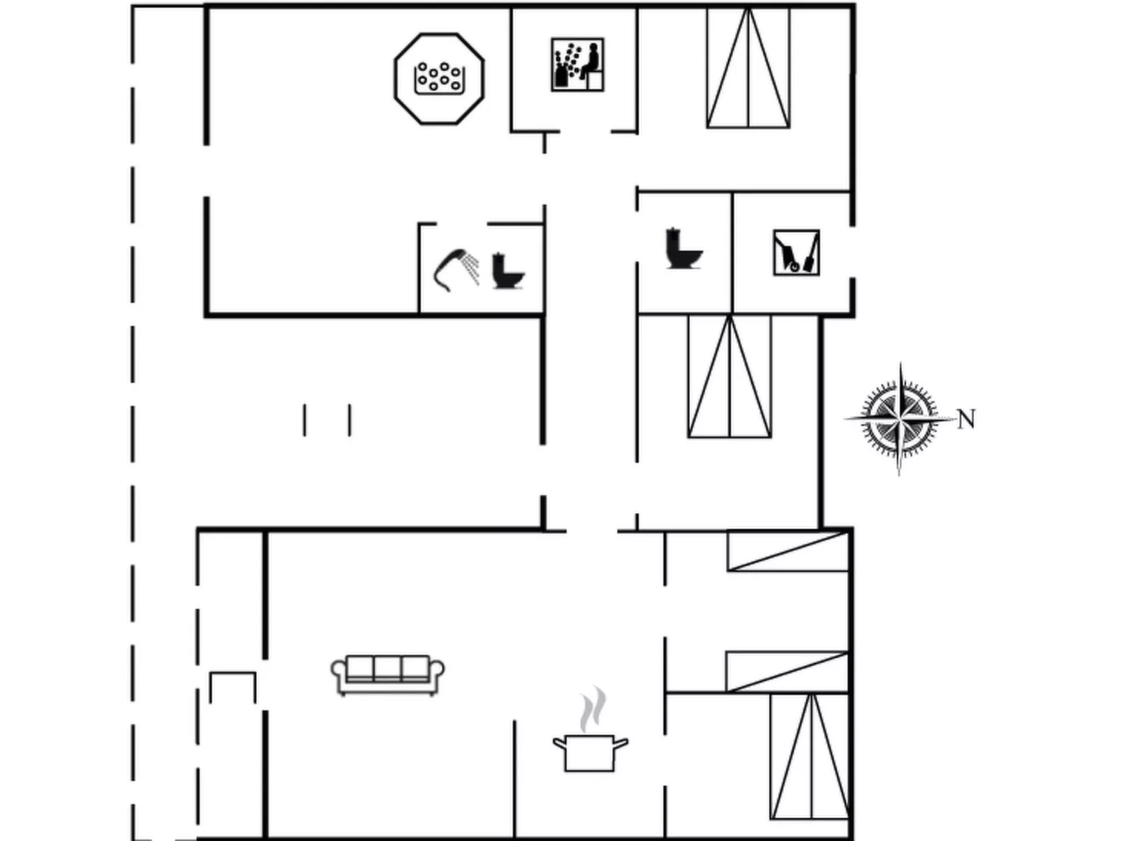 "Aashild" - 400m from the sea-Inside