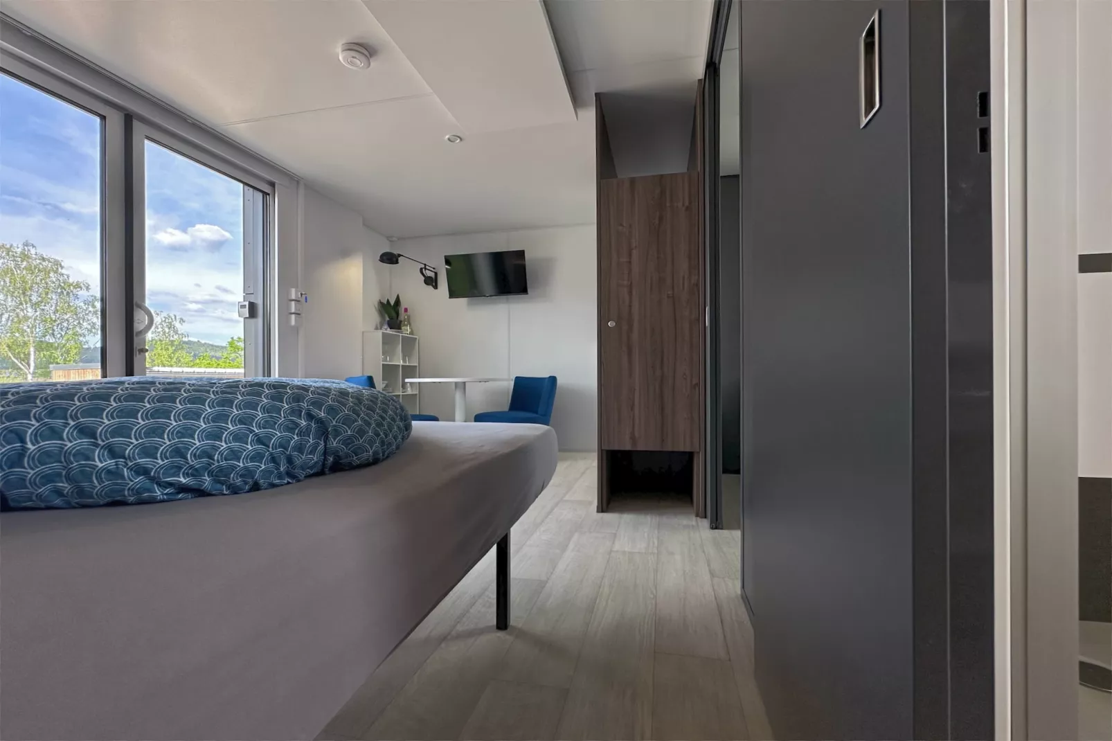 FERIENDORF SEEBLICK - Tiny Chalet am Eixendorfer See-Wohnzimmer