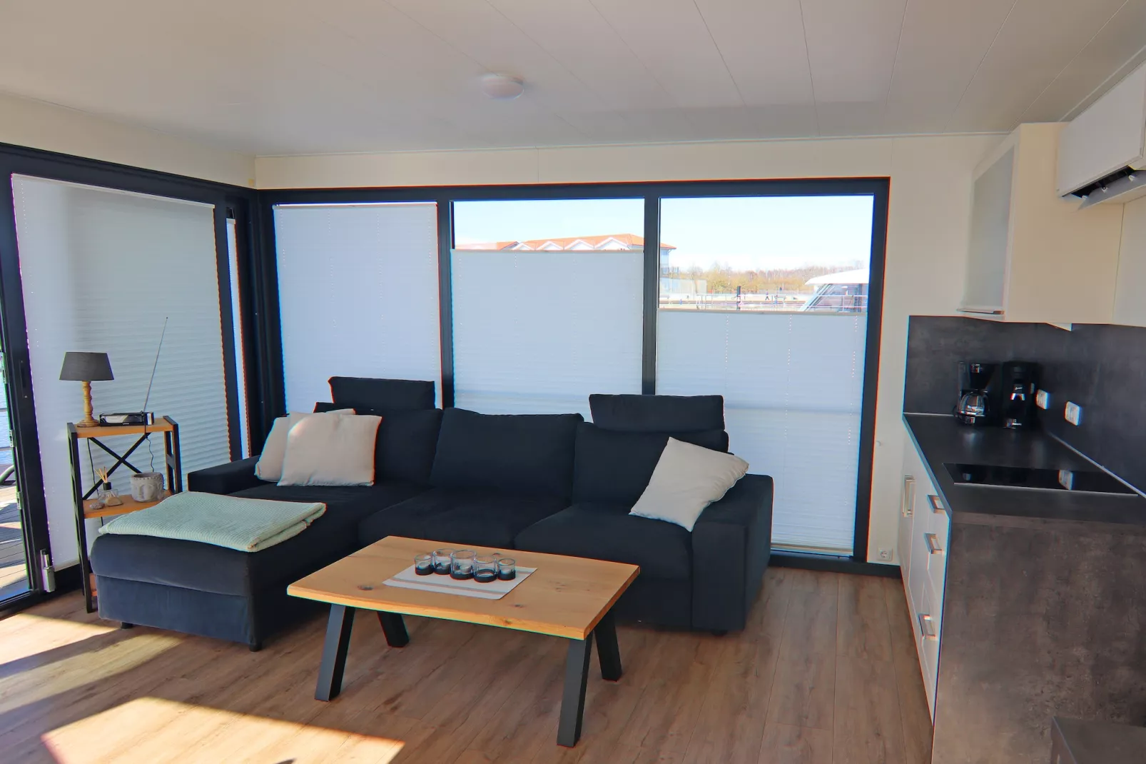 Hausboot Family & Friends mit Hund LP 10 / 1-2 Personen-Living room