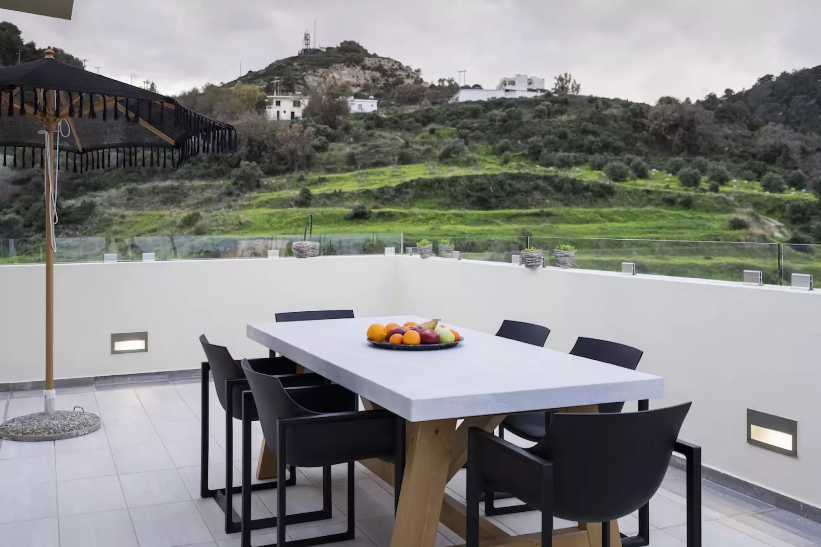 Helen Luxury Holiday House With Sea View-Terrace