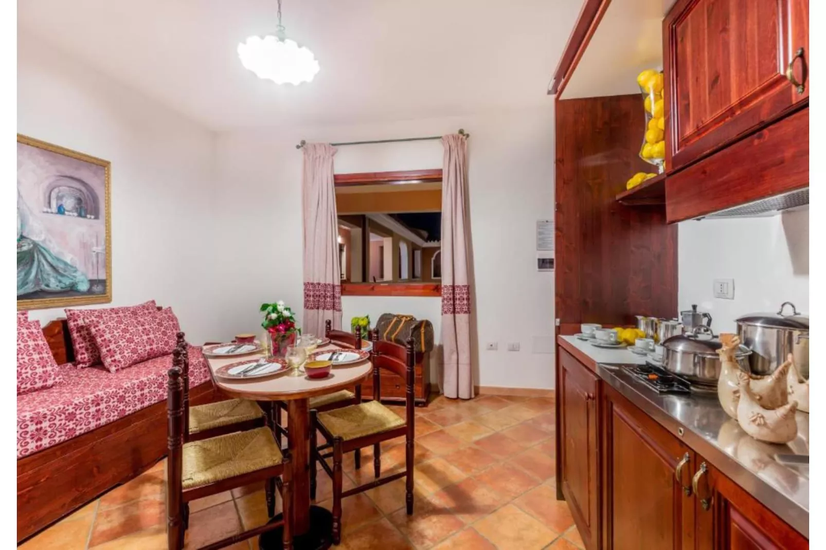 Residence Sos Alinos / Apartment one Bedroom-Küche