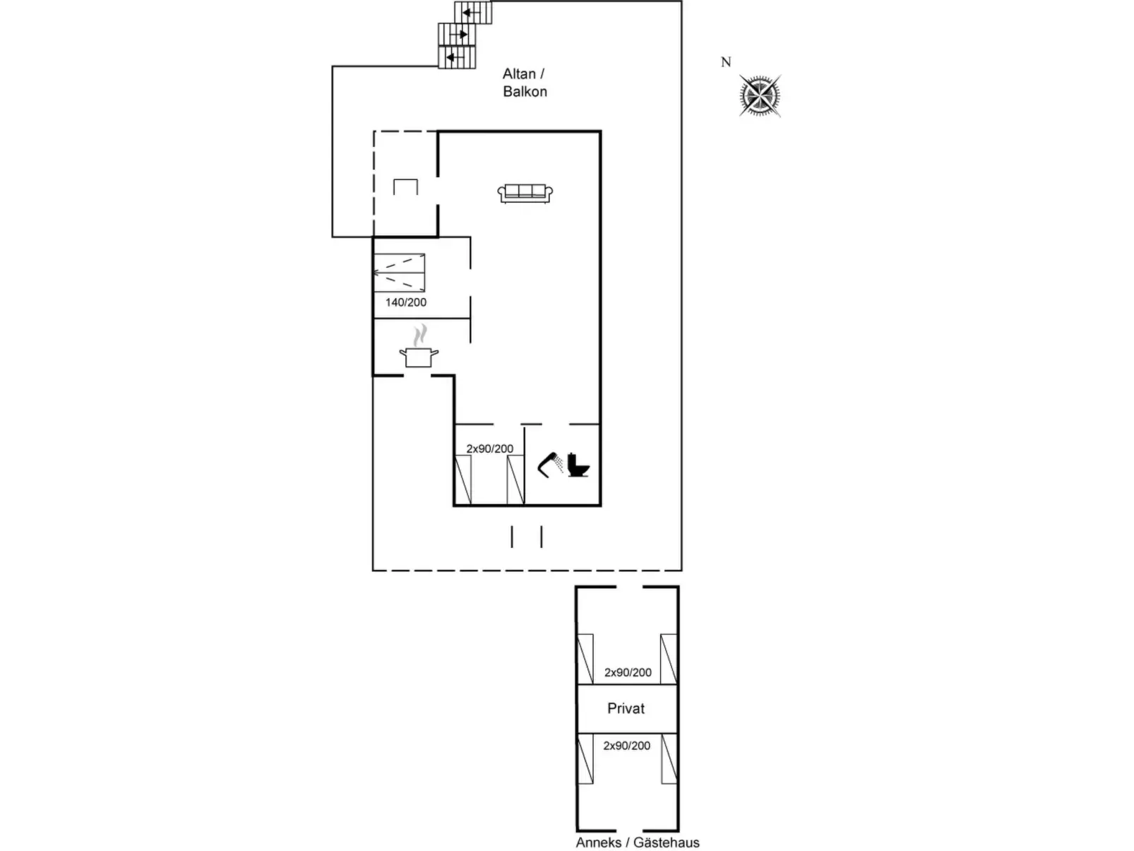 "Answald" - 10m from the sea-Inside