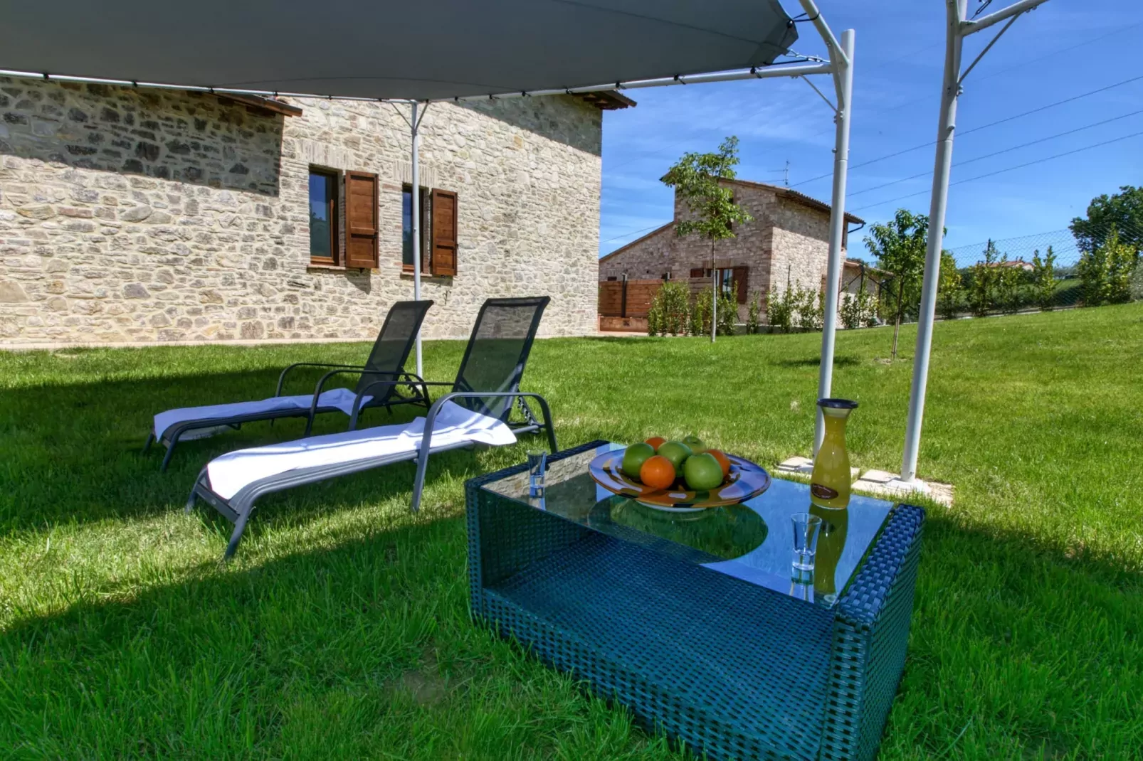 Villa Due Olive-Gardens in summer