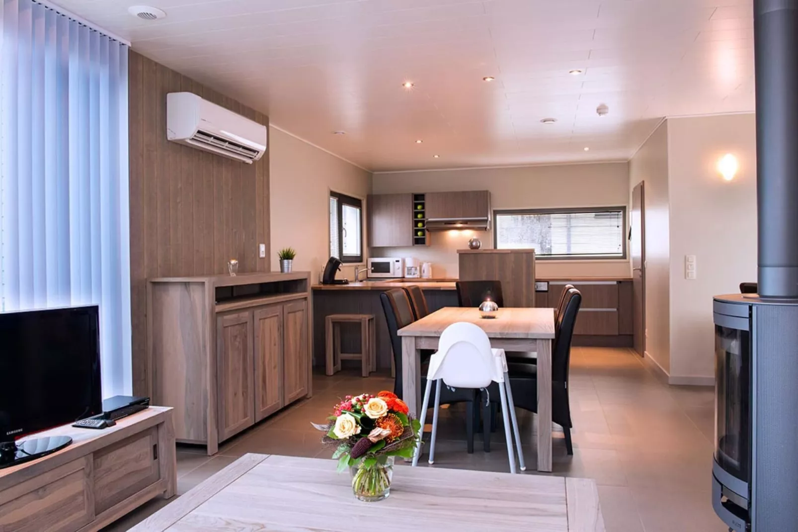 6 persons - 3 rooms 115m² without sauna-Wohnzimmer