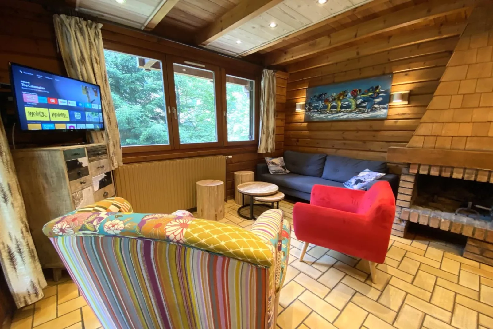 LE SKIEUR  Chalet en bois-Living room