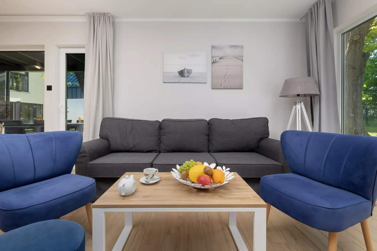 Villa Hoff Ferienhäuser Domek 6 Pers-Living room