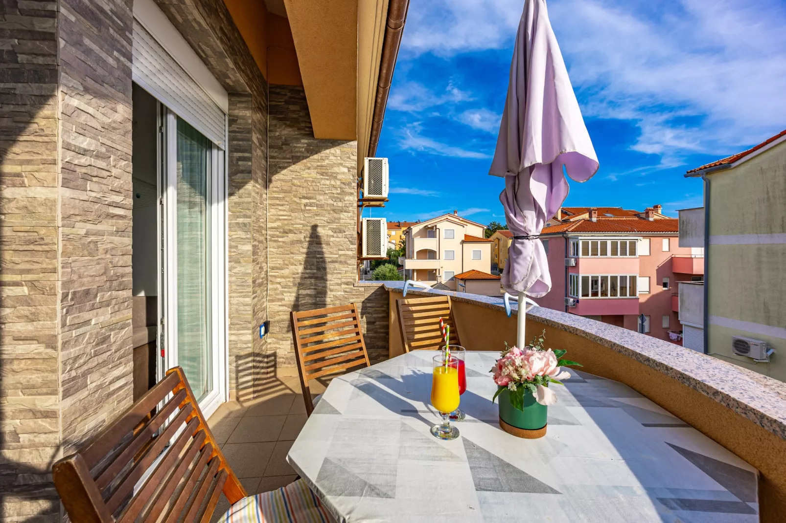 Mijic Studio 3 - 250 m from the Beach-Terrace balcony