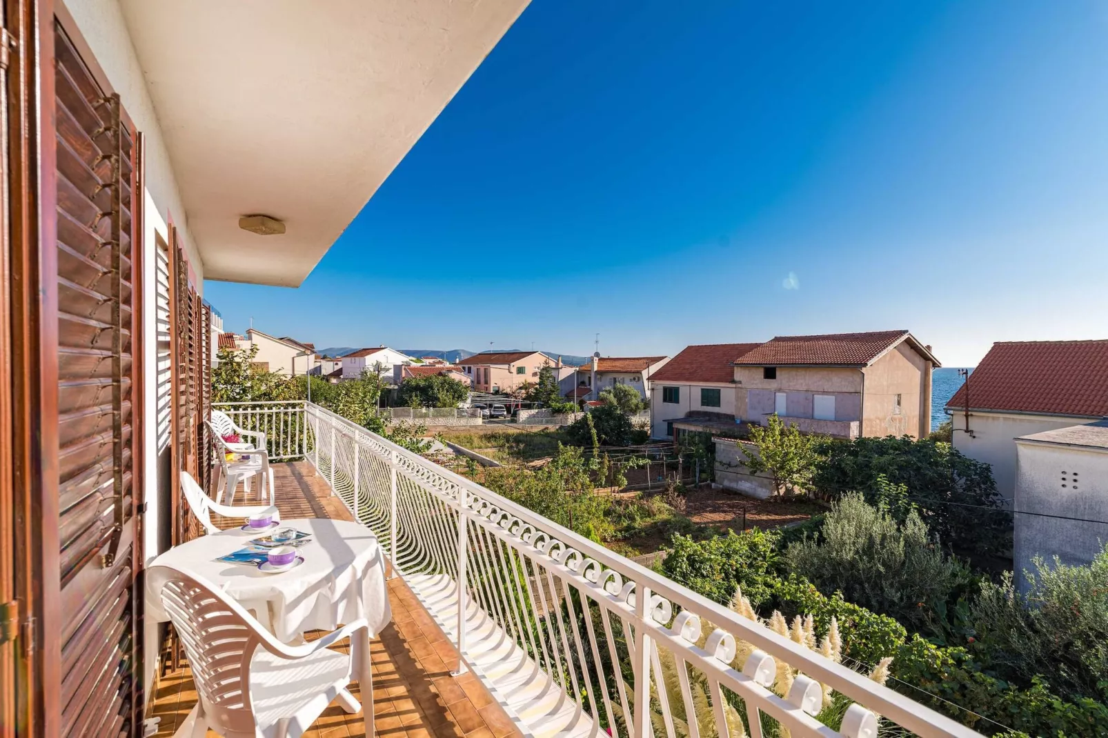 Apartments Barbarella - Three Bedroom Apartment A2-Terrace balcony