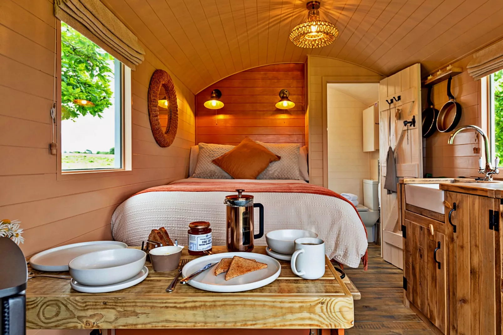 'Marared' Gypsy Hut-Schlafzimmer