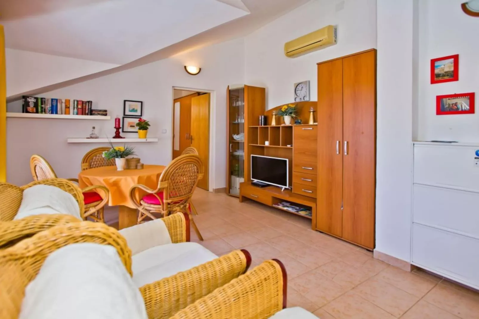 Charming and Sunny Hvar Apartments - One Bedroom Apartment with Balcony (owner 6)-Living room