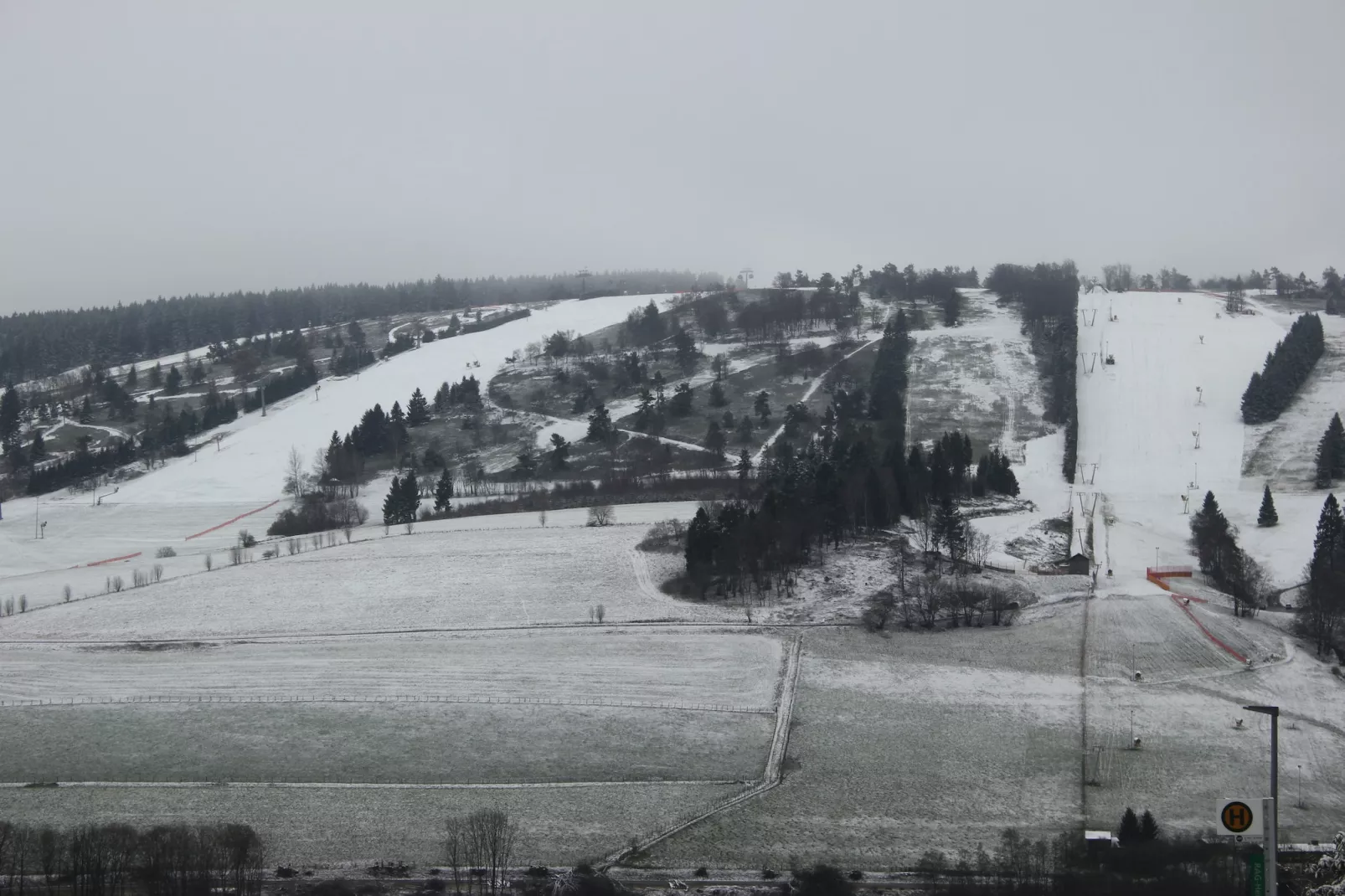 Bellevue-Gebiet Winter 5 km