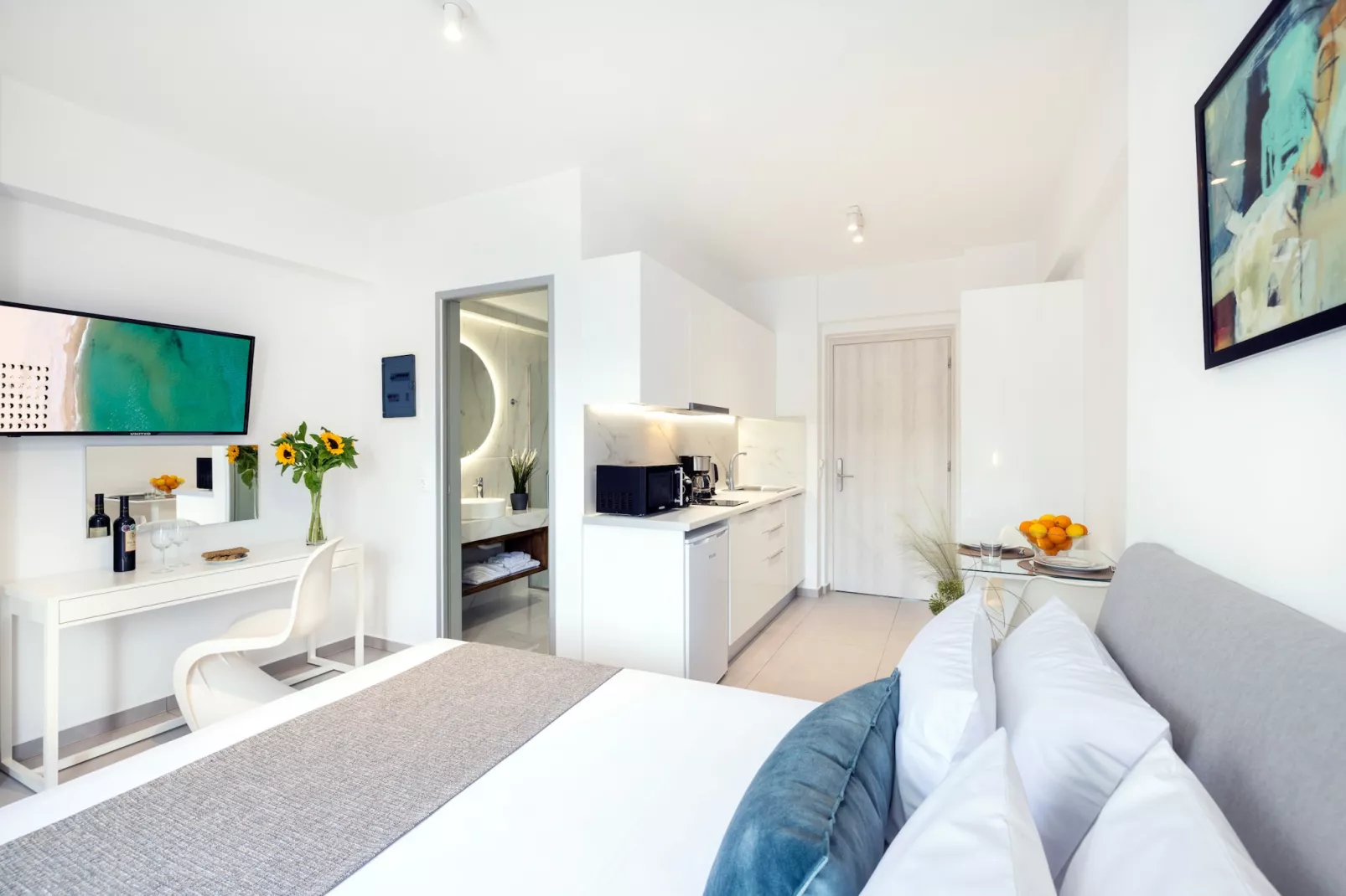 Creta Sun, 101 Studio City View-Bedroom