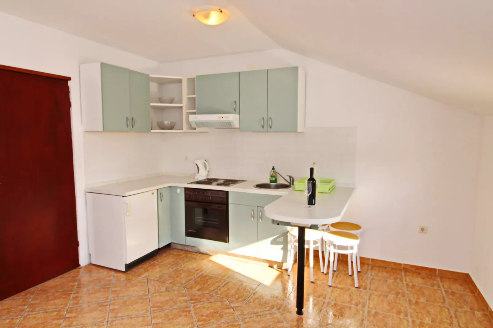 Apartments Marković Orebić- One Bedroom Apartment with Terrace and Sea View (A3)-Kitchen