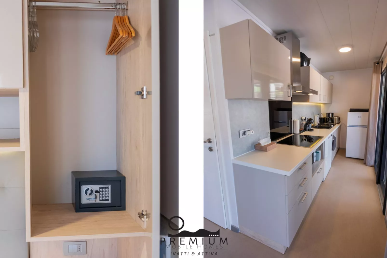 Charming Two-bedroom Mobile Homes Drage - Mobile Home with Sea View-Kitchen