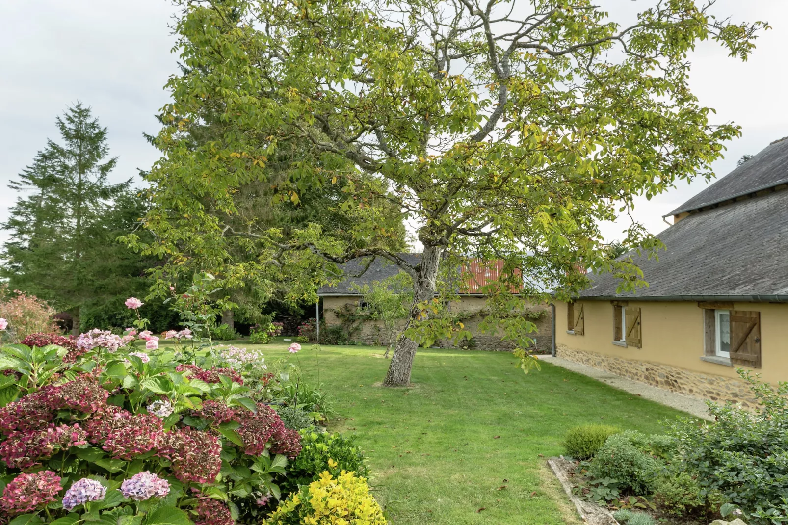 Jolie maison en pays de Rance-Jardin d'été