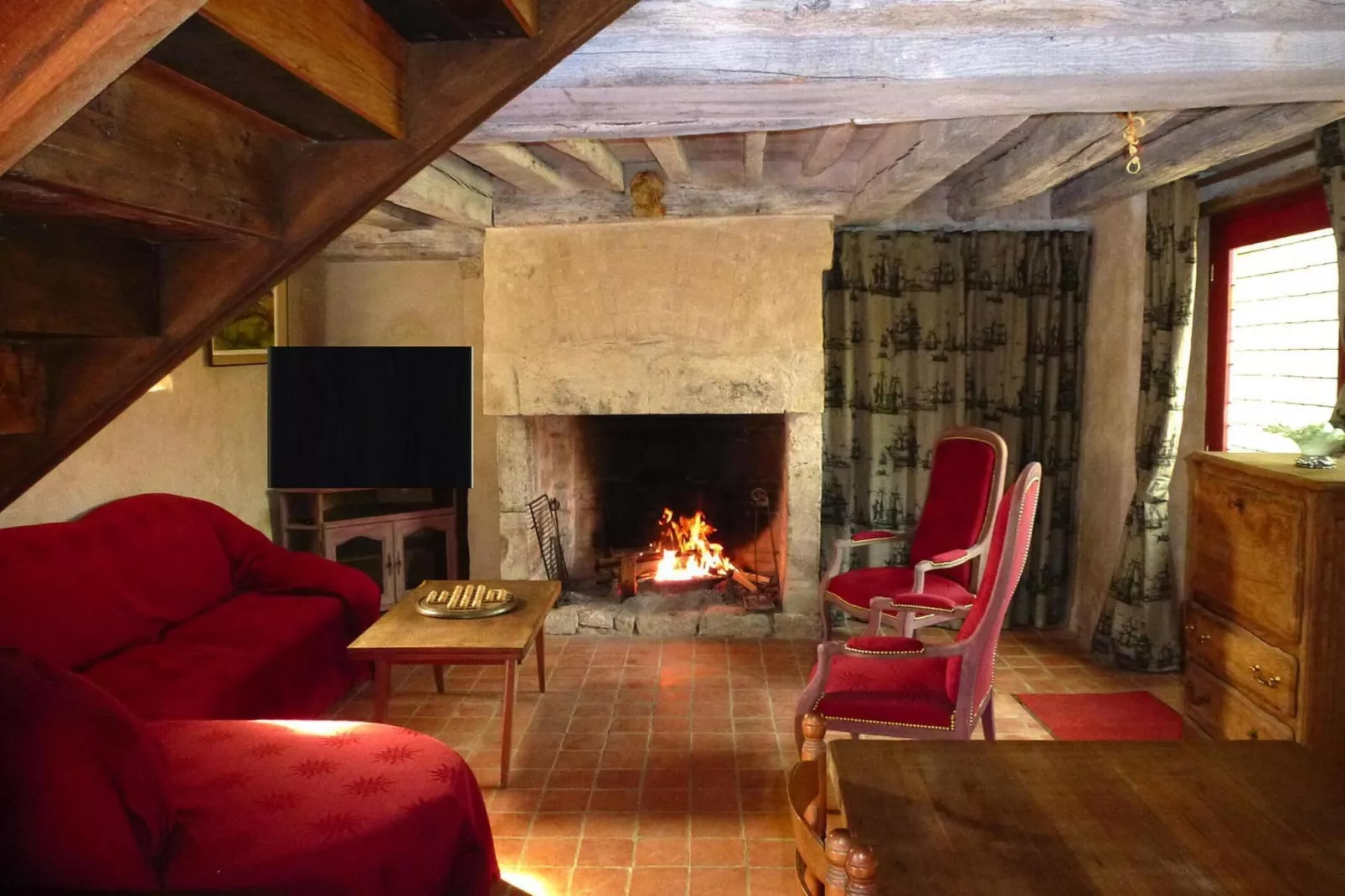 Semi-detached house, Saint-Lô-d'Ourville-Manoir-Living room