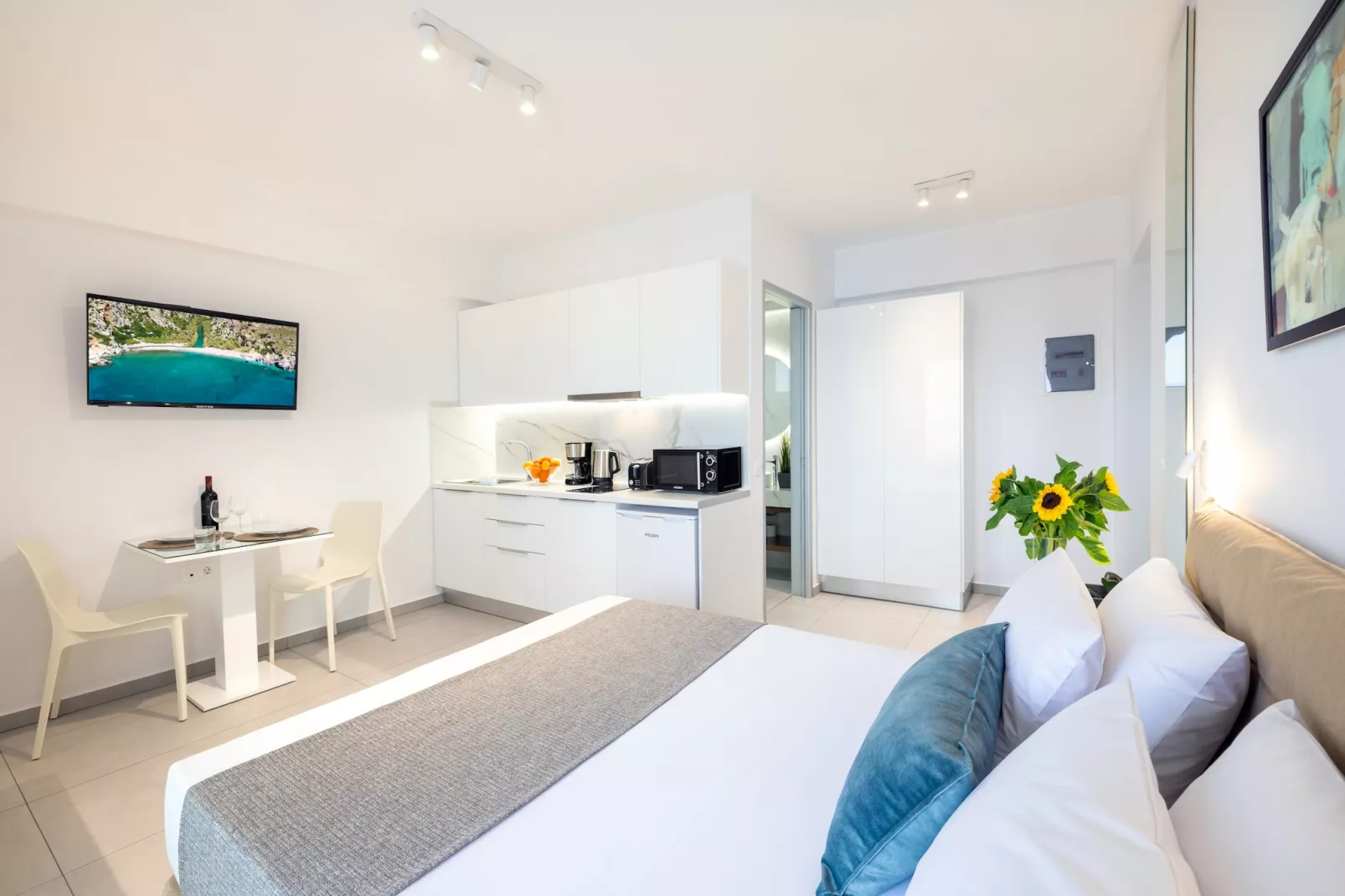 Creta Sun, 103 Studio Sea View-Bedroom
