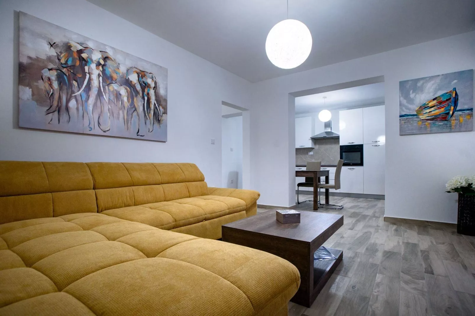 Villa Guliva - Apartment Golden Sun with Sea View-Salon