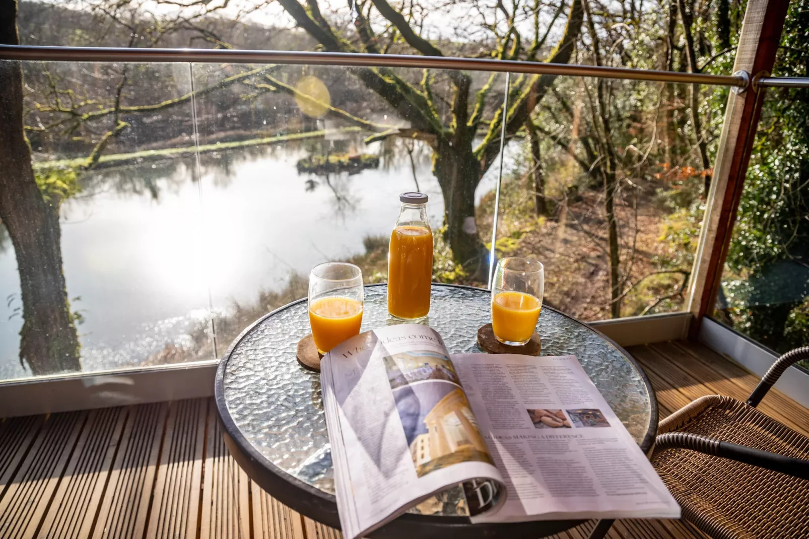 Yeworthy Eco-Treehouse-Terrace balcony