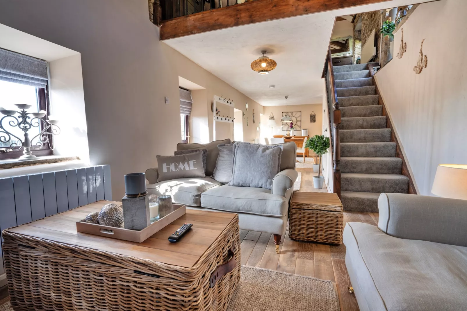 End Barn at Blackclough Farm-Living room