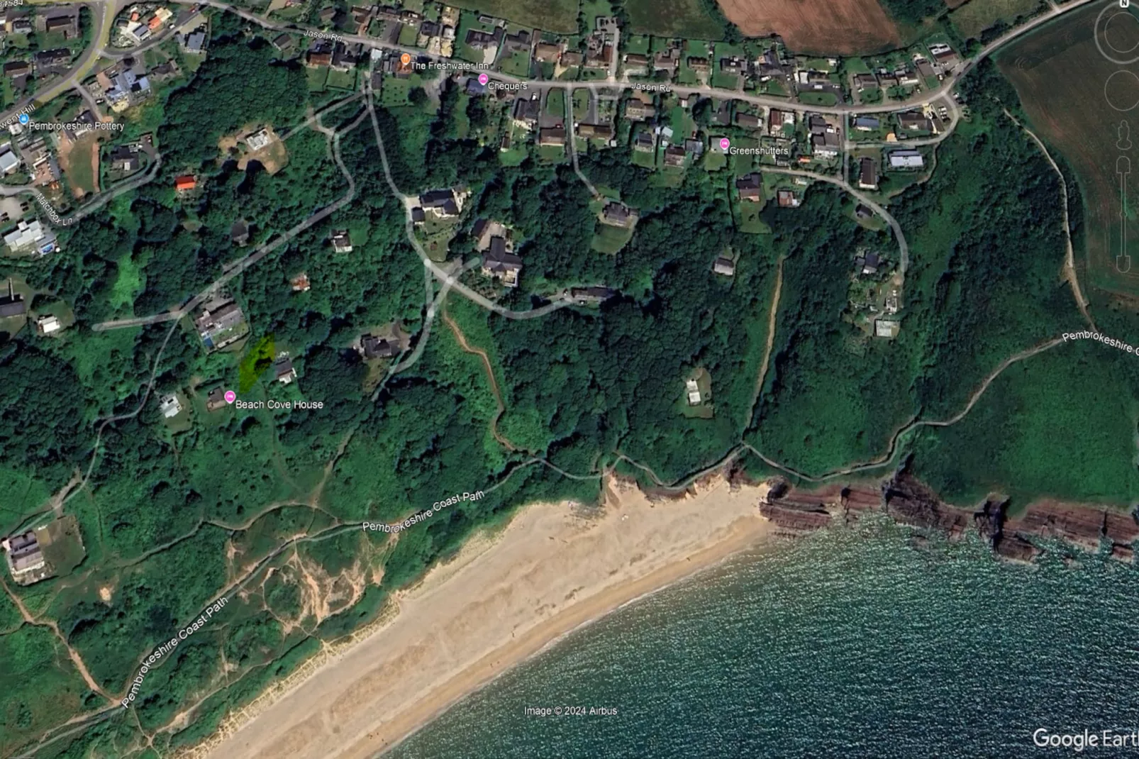 Beach Cove-Gebiete Sommer 20 km