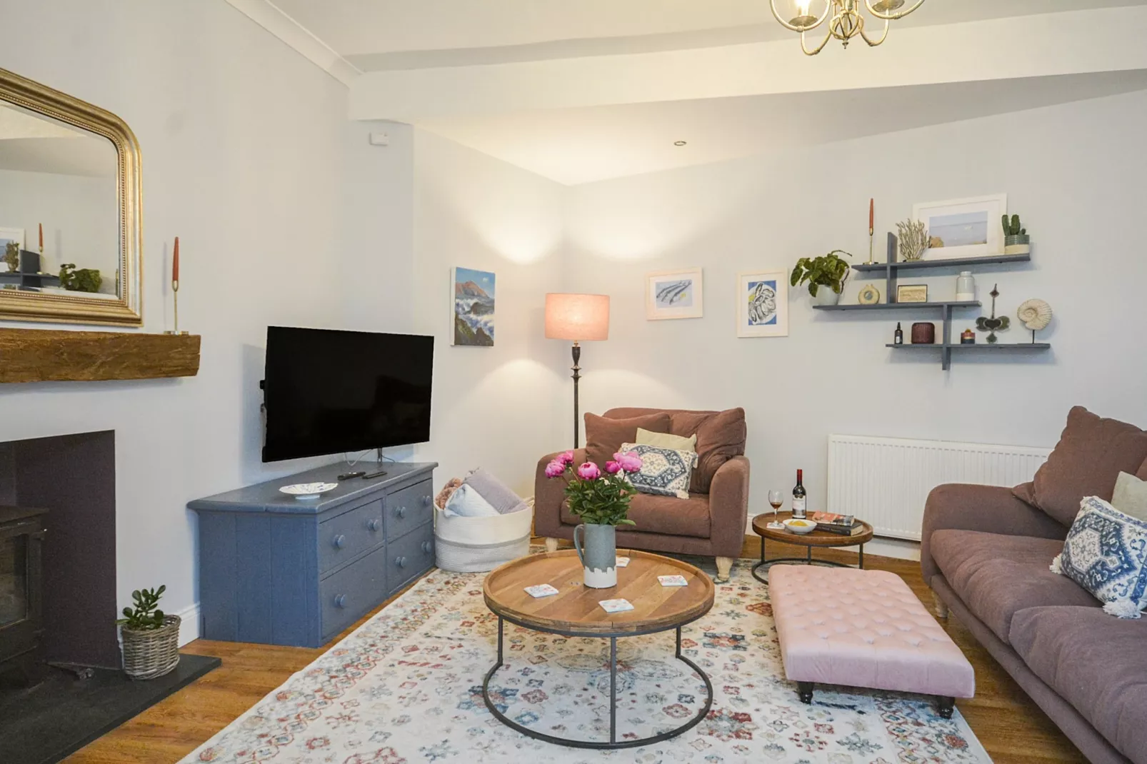 Hillside, Kingsand-Living room