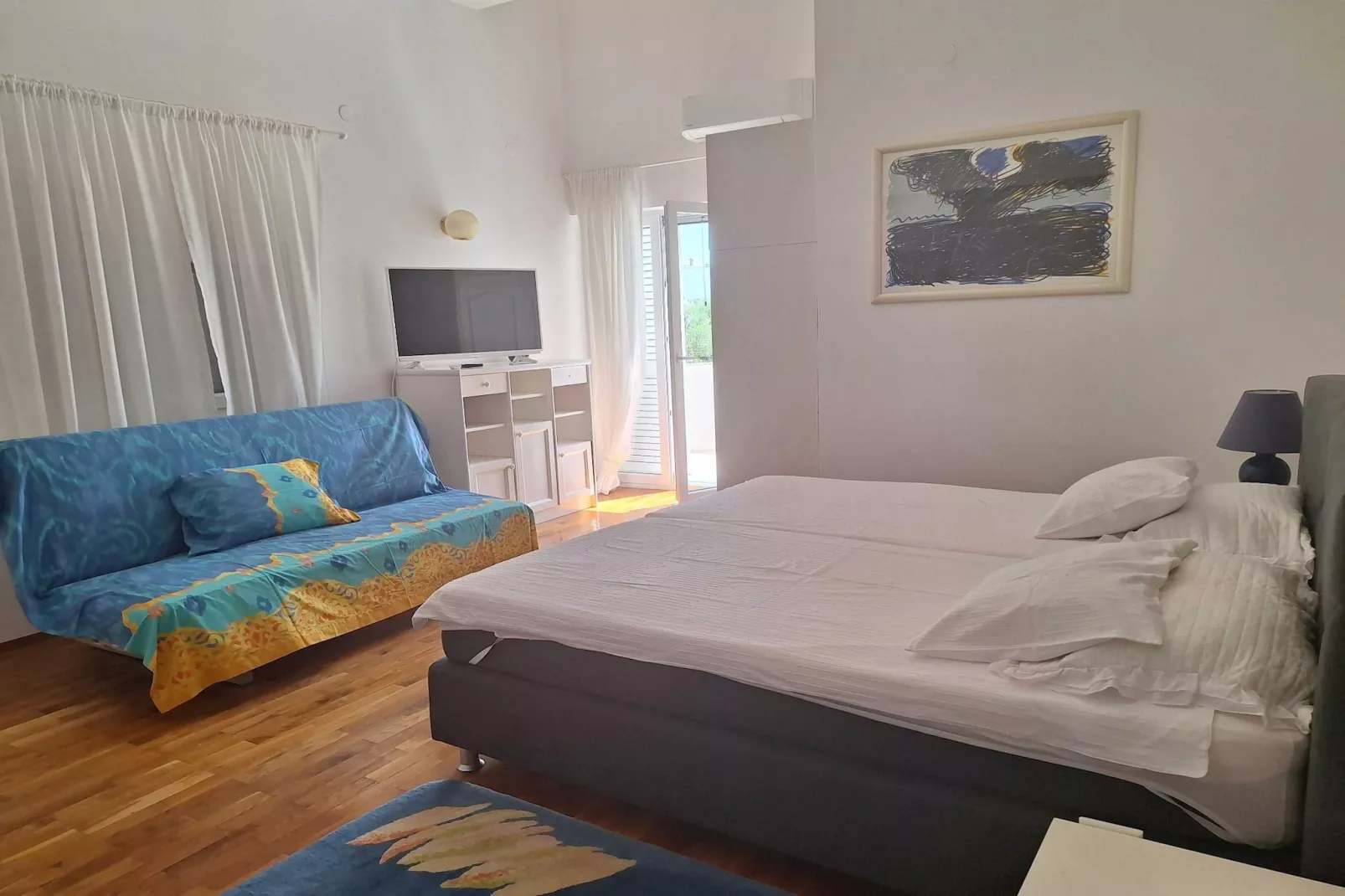 Sea View  Apartment Povljana - One Bedroom Apartment with Sea View-Bedroom