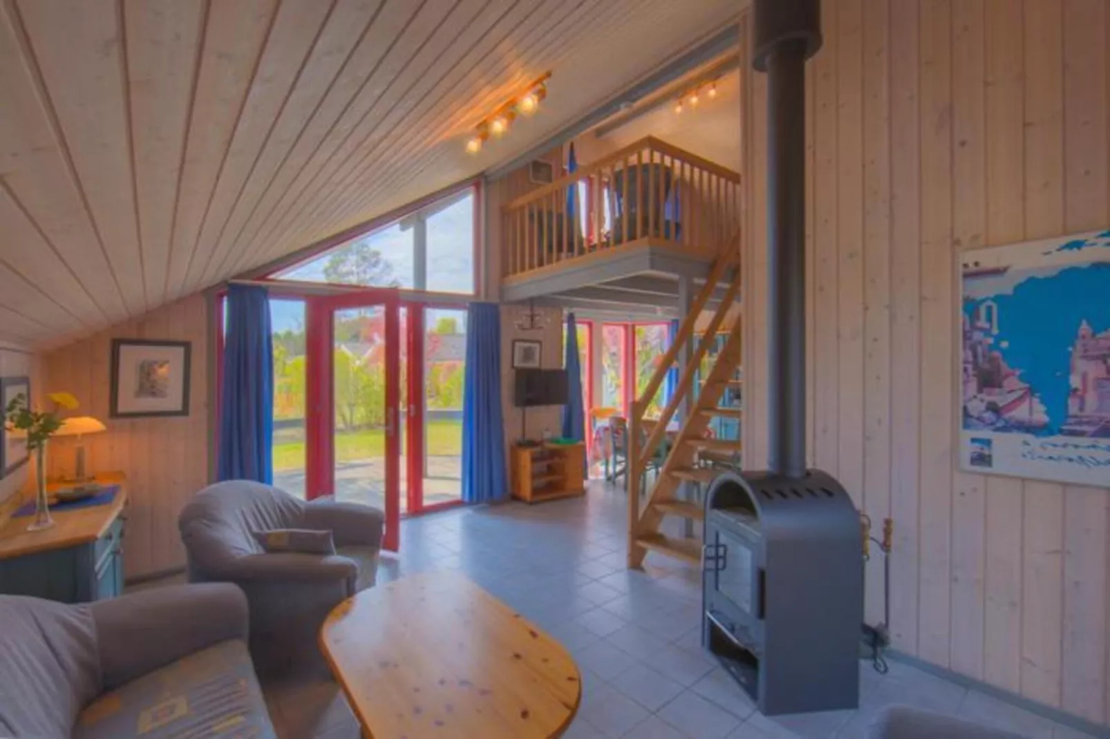 FH Wildgans Comfort mit Sauna & Kaminofen 81 qm 157-Living room