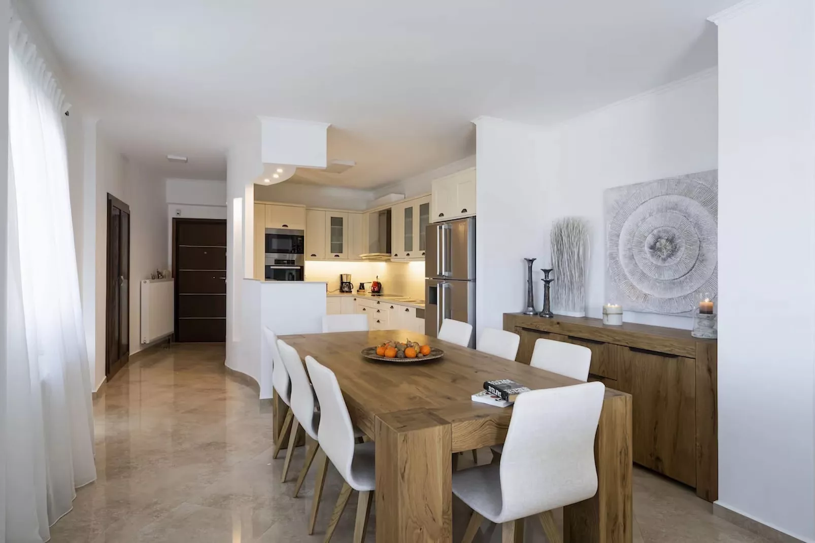 Helen Luxury Holiday House With Sea View-Dining room