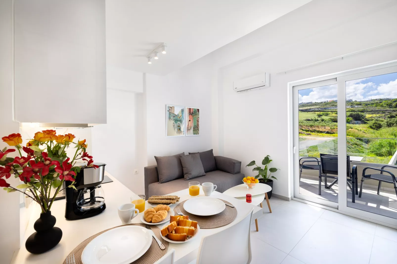 Creta Sun, 201 Mezzanine City View-Living room