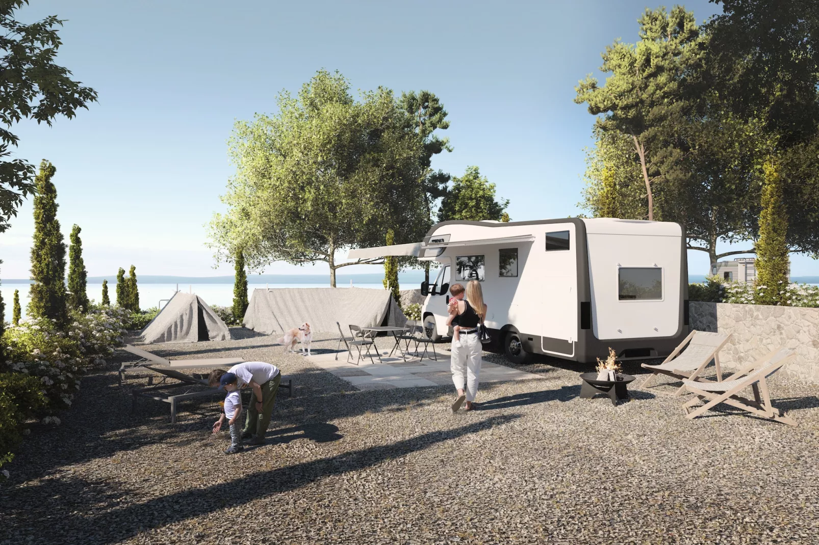 Aminess ATEA Camping Resort - Njivice - PREMIUM Holiday home 5 Pers 34m2-Exterior summer