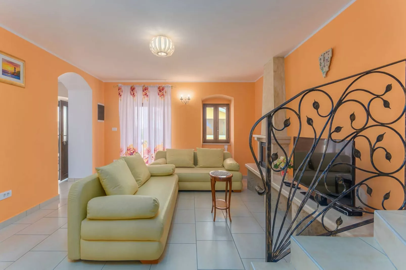 Santa Lucia - Villa with Private Pool & Sea View-Living room