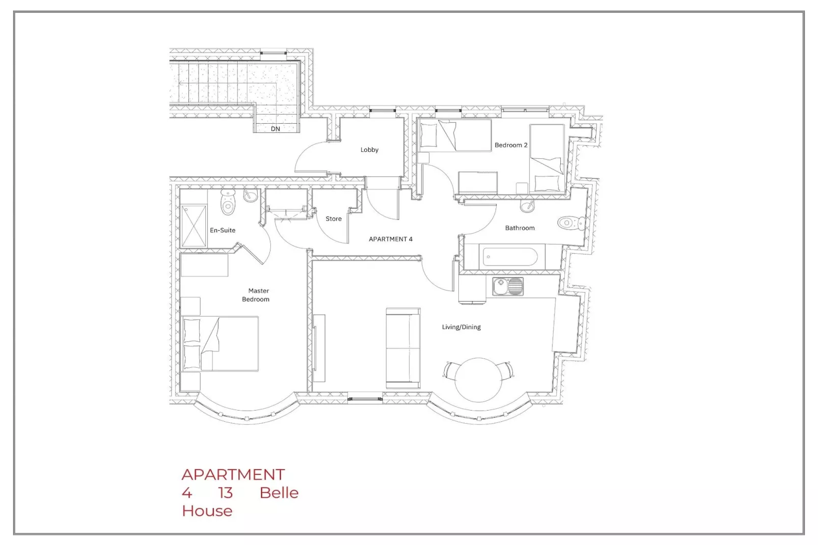 Belle House, Apt 4-Floor plan