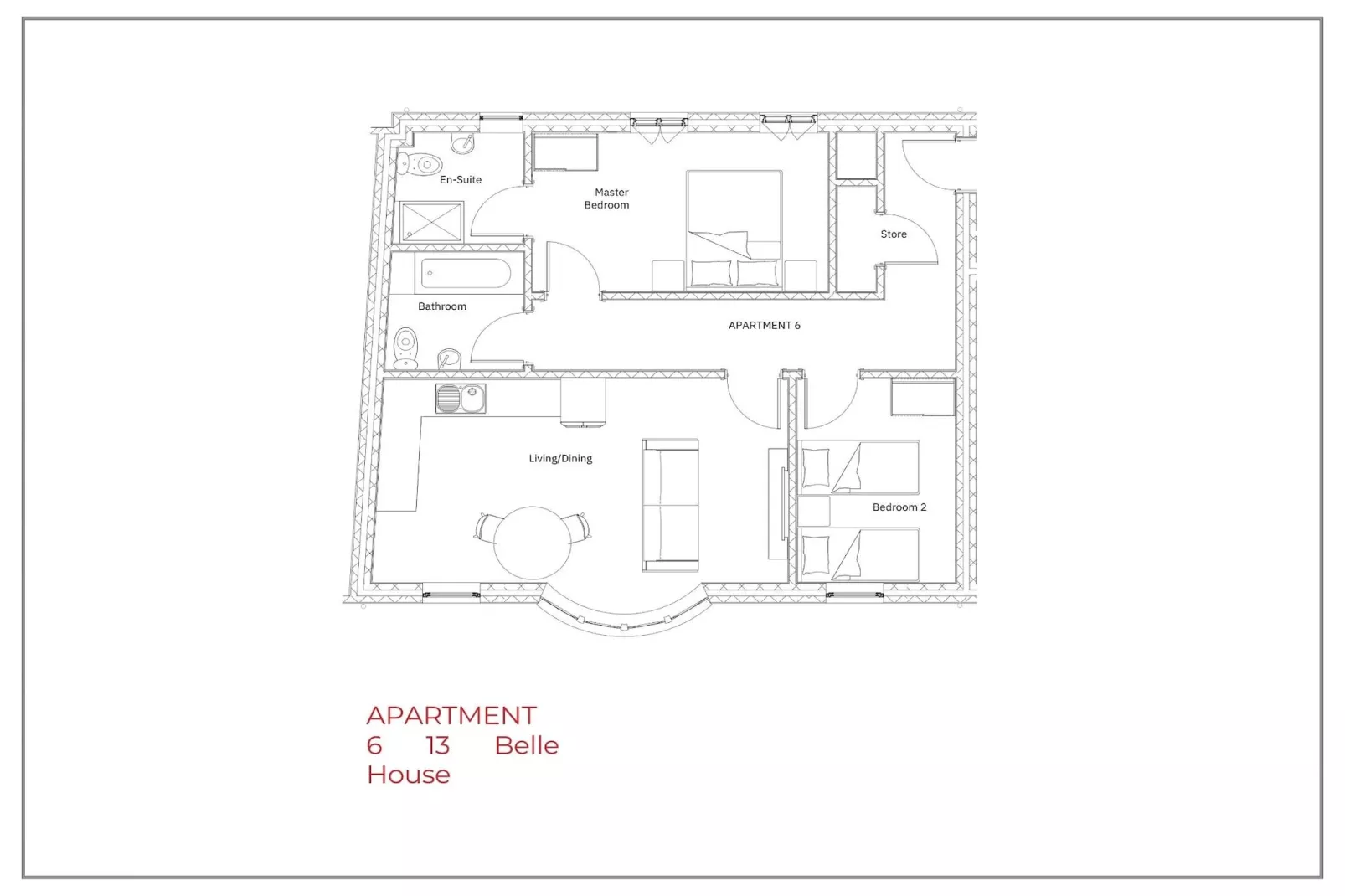 Belle House, Apt 6-Floor plan
