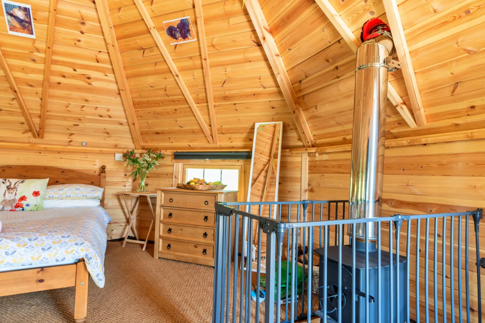 'Exmoor' Wooden Eco-Lodge-Bedroom