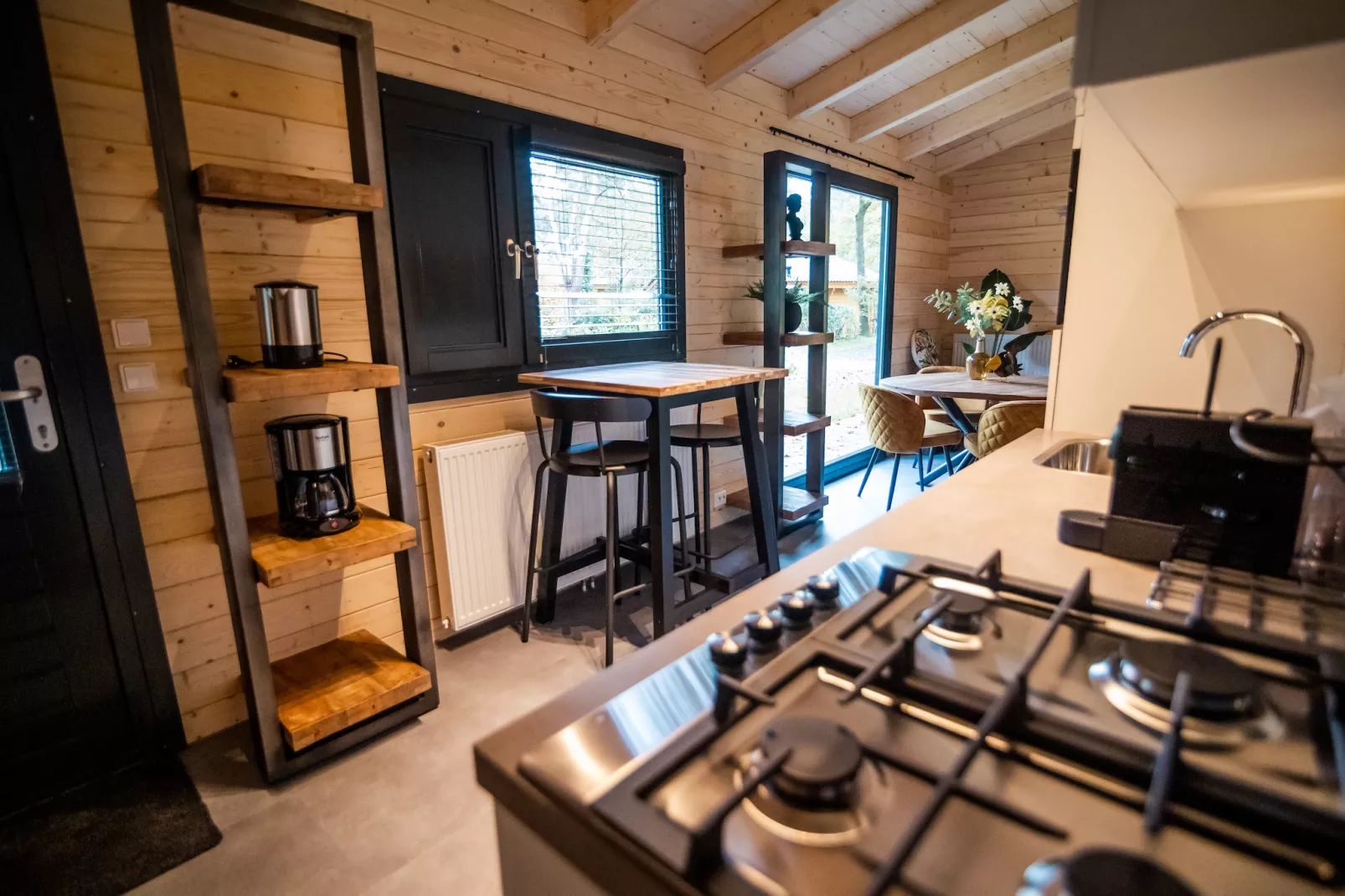 4-persoons wellness lodge-Kitchen