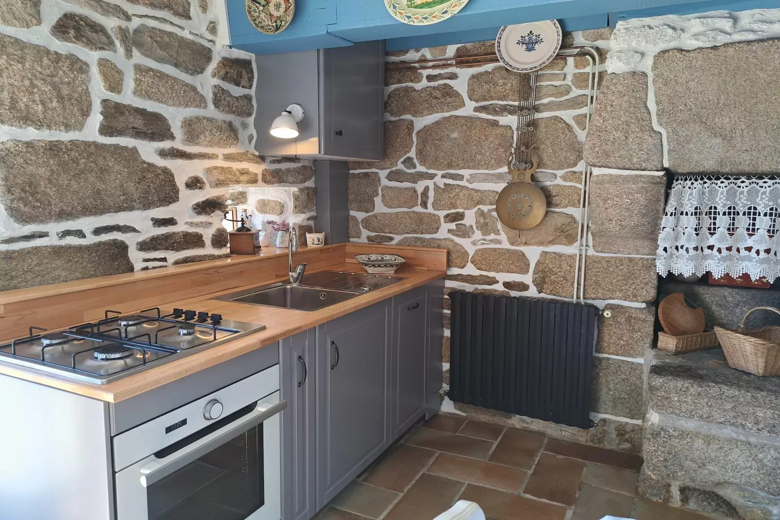 Granitsteinhaus in Strandnähe Trégunc-Kitchen