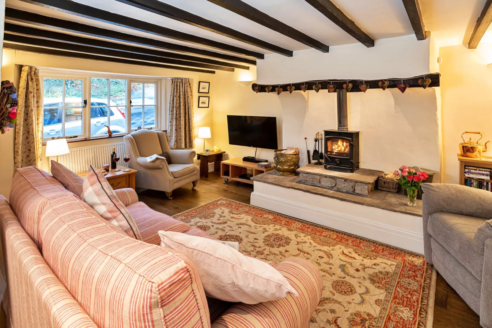 Two Storrs Cottages-Living room