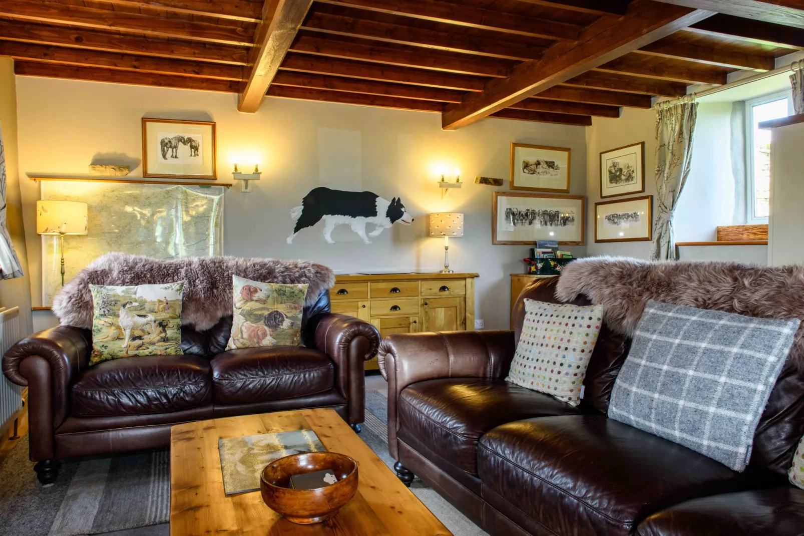 Shepherds Cottage at Mile House Farm-Living room