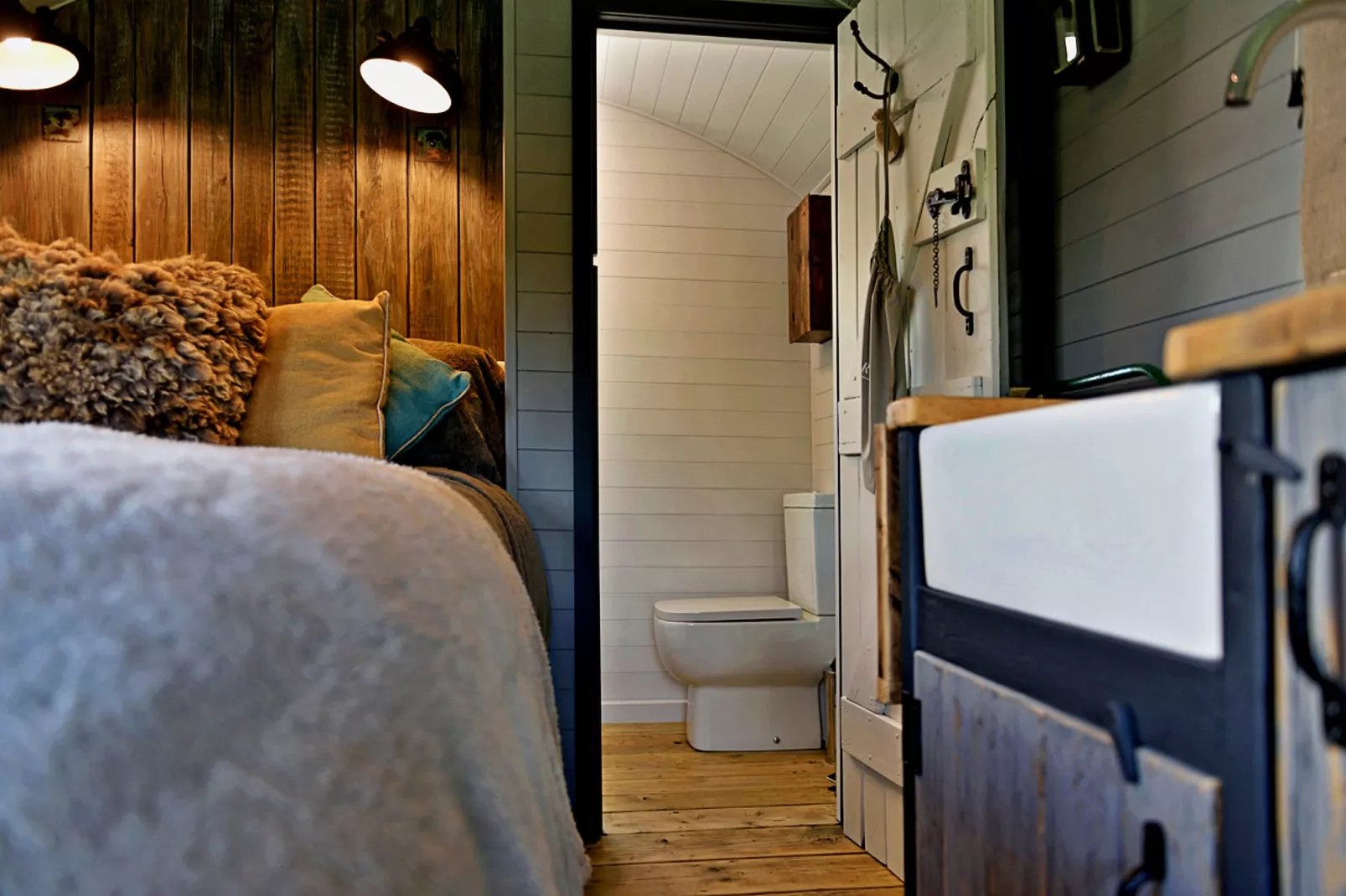 'Elen' Gypsy Hut-Schlafzimmer