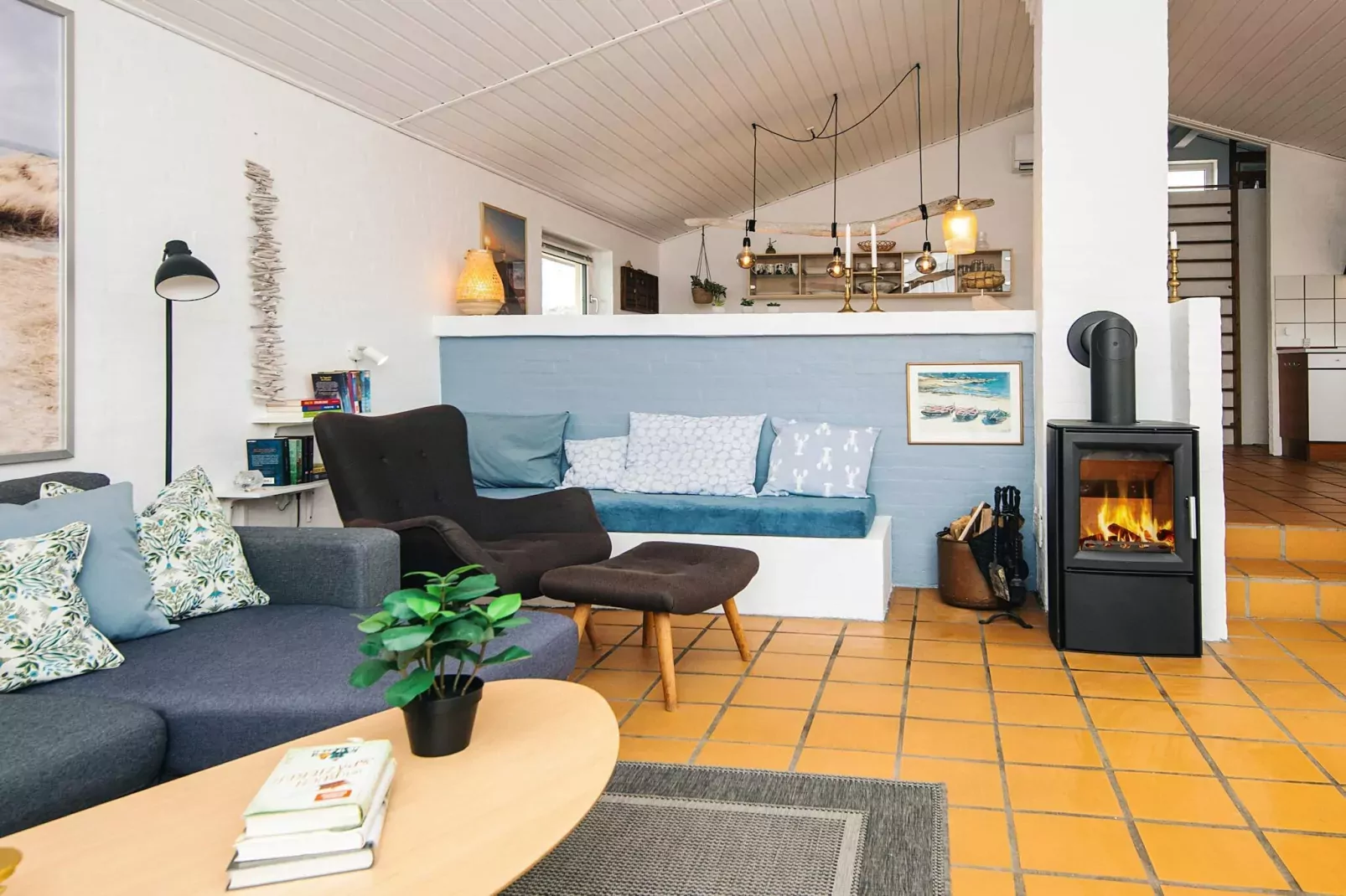 Maison de vacances pour 8 a Hvide Sande-Intérieur