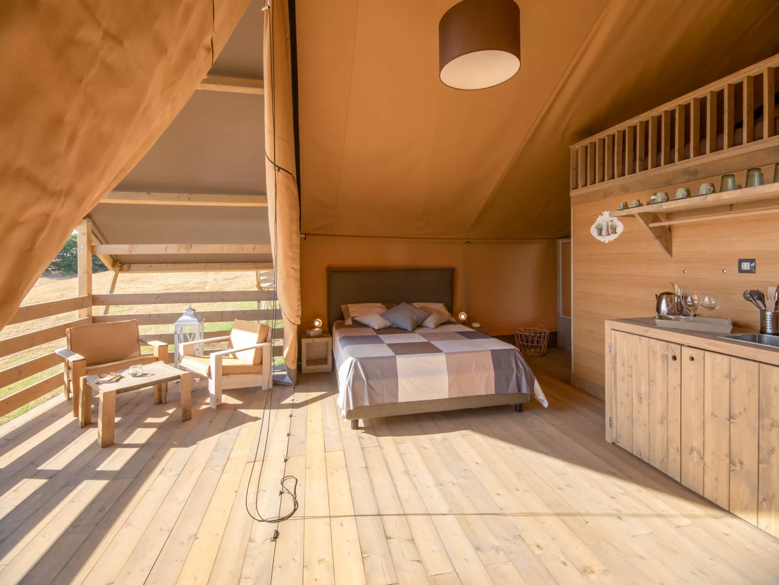Glampingtent Venere-Inside