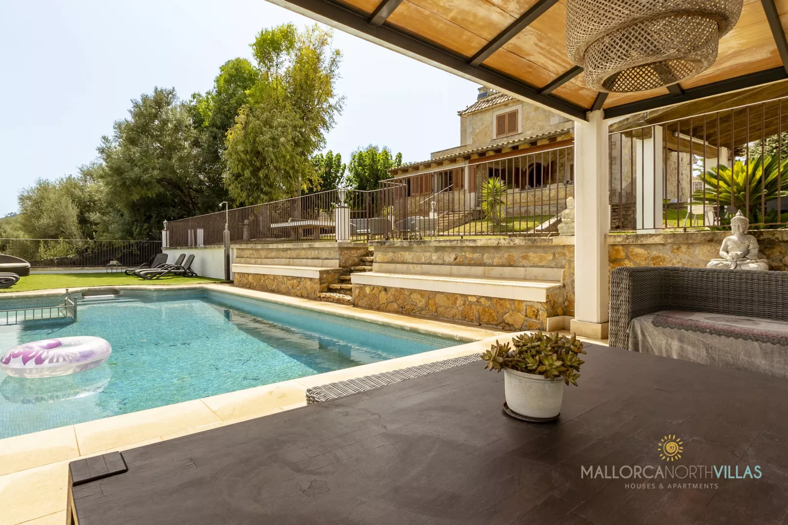 Villa Alejandra con piscina privada y gran jardín-Piscine